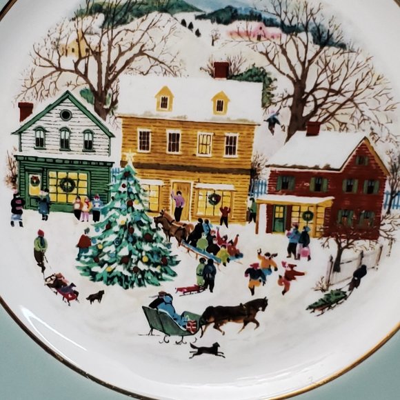 Avon Christmas Plate Series - 1980 - Country Christmas - by Enoch Wedgwood 8th E - Picture 4 of 5